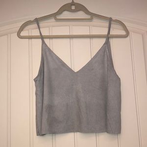 Pale blue crop top